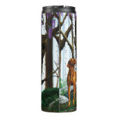 Fantasy Elf Boogschutter Vizsla Hond Betoverd Bos Thermosbeker (Achterkant)