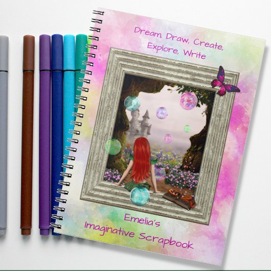Fantasy Elf Castle Imaginative Scrapbook Journal Notitieboek