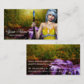 Fantasy Elf in het ontwerp van de Bossen Visitekaa Visitekaartje (Voorkant / Achterkant)