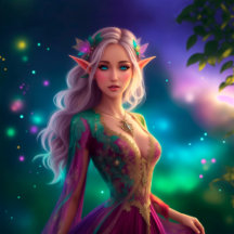 Fantasy elf prinses elegant licht mooi elf