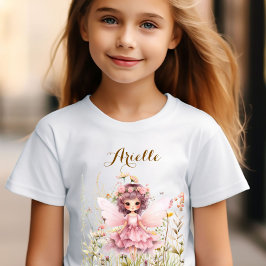 Fantasy Elf wildbloem pastel T-shirt
