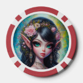 Fantasy elfen vrouw poker chips (Achterkant)