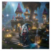 Fantasy elfenwereld tegeltje (Voorkant)