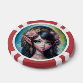 Fantasy Elven Woman  Poker Chips (Enkel)