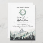 Fantasy Elvish Wedding Invitation Kaart (Voorkant / Achterkant)