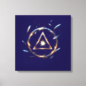 Fantasy Emblem with Floating Blades – Magical Ener Canvas Afdruk (Voorkant)