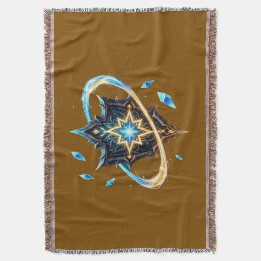 Fantasy Emblem with Floating Blades – Magical Ener Deken (Voorkant Verticaal)