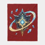 Fantasy Emblem with Floating Blades – Magical Ener Fleece Deken (Voorkant)