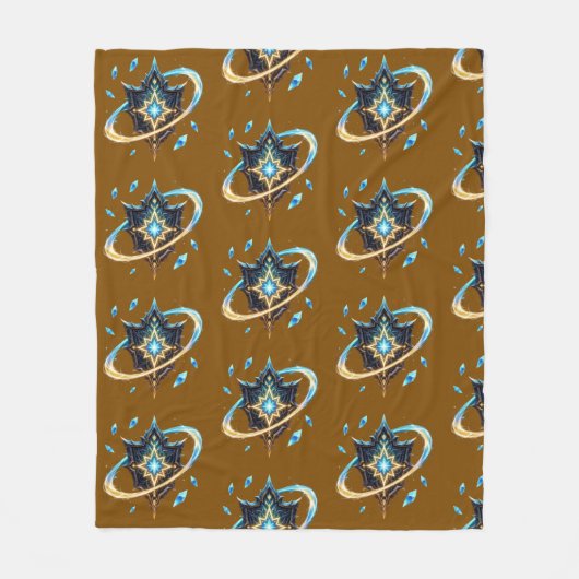 Fantasy Emblem with Floating Blades – Magical Ener Fleece Deken (Voorkant)