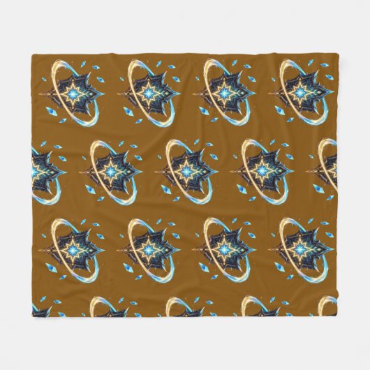 Fantasy Emblem with Floating Blades – Magical Ener Fleece Deken (Voorkant (Horizontaal))