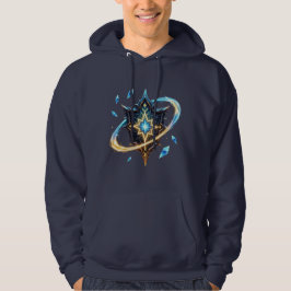 Fantasy Emblem with Floating Blades – Magical Ener Hoodie