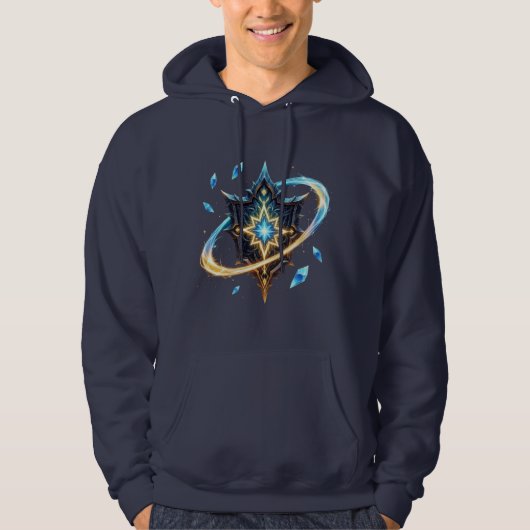 Fantasy Emblem with Floating Blades – Magical Ener Hoodie (Voorkant)