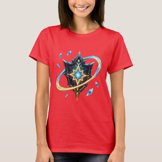 Fantasy Emblem with Floating Blades – Magical Ener T-shirt (Voorkant)