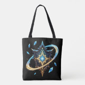 Fantasy Emblem with Floating Blades – Magical Ener Tote Bag (Achterkant)