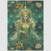 Fantasy Emerald Forest Queen Decoupage Tissuepapier (Voorkant)