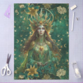 Fantasy Emerald Forest Queen Decoupage Tissuepapier (Craft)