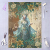 Fantasy Emerald Forest Queen Decoupage Tissuepapier (Craft)