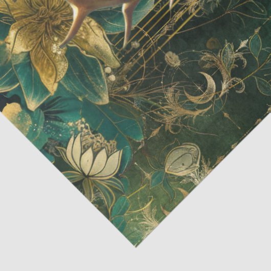 Fantasy Emerald Forest Queen Decoupage Tissuepapier (Detail)