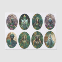 Fantasy Emerald Koninginnen van het Bos Decoupage