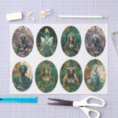 Fantasy Emerald Queens of the Forest Decoupage Tissuepapier (Craft)