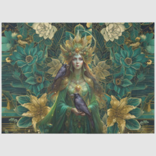 Fantasy Emerald Queens of the Forest Decoupage Tissuepapier