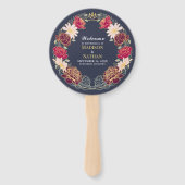 Fantasy Enchanted Floral Garden Huwelijksprogramma Handwaaier (Voorkant)
