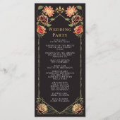 Fantasy Enchanted Floral Garden Huwelijksprogramma Programmakaart (Achterkant)