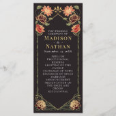 Fantasy Enchanted Floral Garden Huwelijksprogramma Programmakaart (Voorkant)