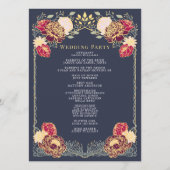 Fantasy Enchanted Floral Garden Huwelijksprogramma Programmakaart (Achterkant)