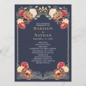 Fantasy Enchanted Floral Garden Huwelijksprogramma Programmakaart (Voorkant)