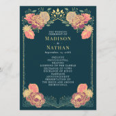 Fantasy Enchanted Floral Garden Huwelijksprogramma Programmakaart (Voorkant)