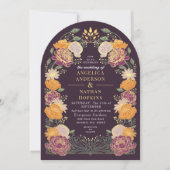 Fantasy Enchanted Floral Garden Wedding Arch Kaart (Voorkant)