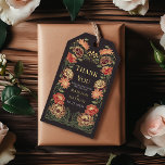Fantasy Enchanted Floral Garden Wedding Dank u Cadeaulabel<br><div class="desc">Elegant,  grillig,  Fantasy Enchanted Floral Garden bruiloftsontwerp perfect voor een betoverd bos-thema viering. Dit ontwerp heeft bloemelementen in een lijst van groene bladeren en gouden accenten. Overeenkomende items in onze winkel voor een compleet feestthema</div>
