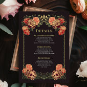 Fantasy Enchanted Floral Garden Wedding Details Informatiekaartje