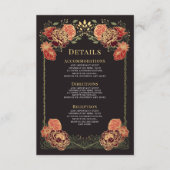 Fantasy Enchanted Floral Garden Wedding Details Informatiekaartje (Voorkant)