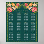 Fantasy Enchanted Floral Wedding Zitting Grafiek Poster (Voorkant)
