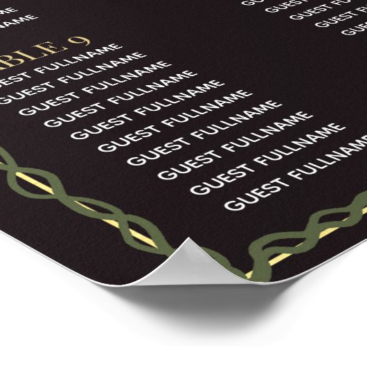 Fantasy Enchanted Floral Wedding Zitting Grafiek Poster (Hoek)