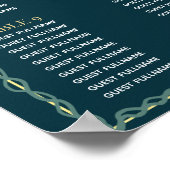 Fantasy Enchanted Floral Wedding Zitting Grafiek Poster (Hoek)