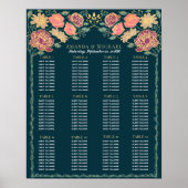 Fantasy Enchanted Floral Wedding Zitting Grafiek Poster (Voorkant)