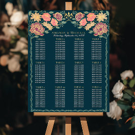 Fantasy Enchanted Floral Wedding Zitting Grafiek Poster