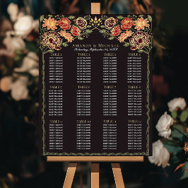 Fantasy Enchanted Floral Wedding Zitting Grafiek Poster