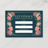 Fantasy Enchanted Garden Trouwlied Verzoek Informatiekaartje (Voorkant)