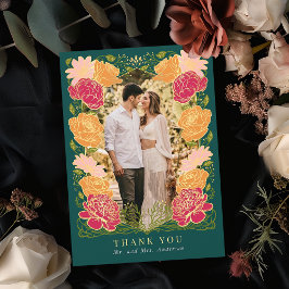 Fantasy Enchanted Garden Wedding Dank je wel kaart