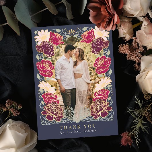 Fantasy Enchanted Garden Wedding Dank je wel kaart