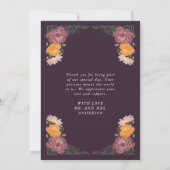 Fantasy Enchanted Garden Wedding Dank je wel kaart (Achterkant)