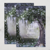 Fantasy Enchanted Lavender Love Forest Wedding Kaart (Voorkant / Achterkant)