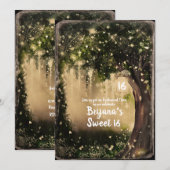 Fantasy Enchanted Love  Forest Sweet 16 Kaart (Voorkant / Achterkant)