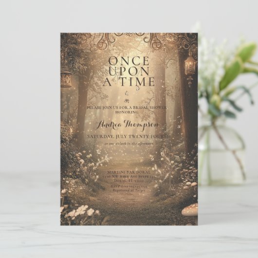 Fantasy Enchanted Vrijgezellenfeest Kaart (Staand voorkant)