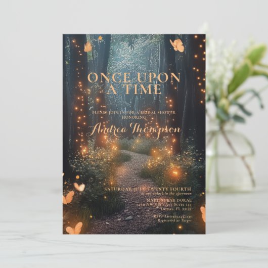 Fantasy Enchanted Vrijgezellenfeest Kaart (Staand voorkant)