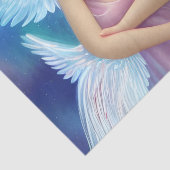 Fantasy-engel roze en blauwe decoupage tissuepapier (Detail)